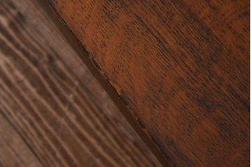 ヴィンテージ家具　イギリスビンテージ　オーク材　挽き物の脚のデザインが上品なベンチ(長椅子、飾り台)