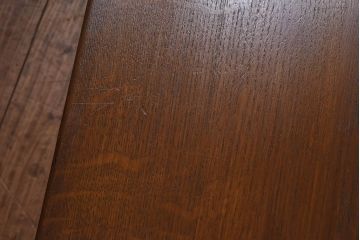 ヴィンテージ家具　イギリスビンテージ　オーク材　シンプルなデザインが格好いい大型ベンチ(長椅子、飾り台)(1)