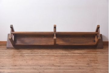 ヴィンテージ家具　イギリスビンテージ　オーク材　シンプルなデザインが格好いい大型ベンチ(長椅子、飾り台)(2)