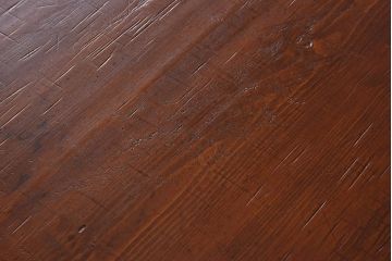 昭和期　ヒノキ材一枚板　味わいある古材をリメイクした鉄脚テーブル(コンソールテーブル、作業台)