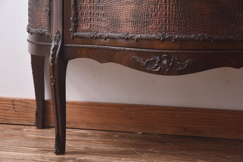 【F様ご成約品】ビンテージ　フランス家具　クラシカルな空間づくりにぴったりのガラスケース(キャビネット、ショーケース)