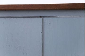 昭和期　ペイント家具　レトロなコーナーキャビネット(収納棚)