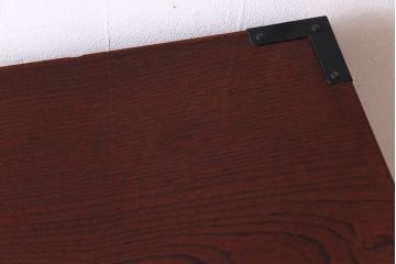 中古美品　ケヤキ材　木地呂塗り　美しい杢目と手打ち金具が存在感を放つ仙台箪笥
