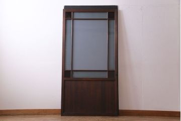 大正ロマン　色ガラス入り　色違いのすりガラスを使ったお洒落なガラス戸(建具、ドア)