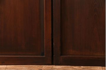 和製アンティーク　当時物色ガラス　華やいだ大正ロマンの雰囲気が漂うガラス戸(引き戸、仕切り戸、建具)4枚組