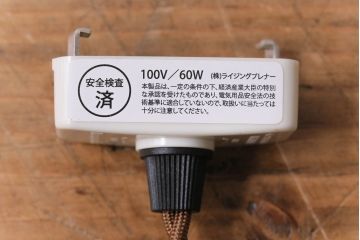 昭和初期　陽刻ガラス　上品な印象を与えてくれるペンダントライト(天井照明、吊り下げ照明)