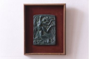 アンティーク雑貨　木内克(きのうち よし)　天女象　ブロンズレリーフ(浮き彫り細工)