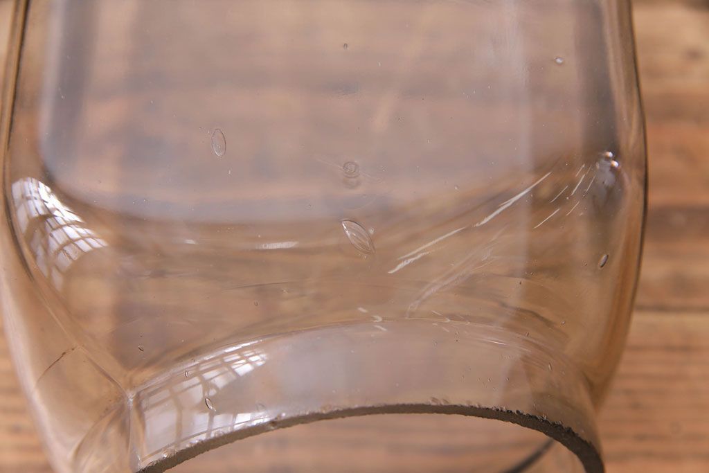 アンティーク雑貨　昭和レトロ　9連アイアンラック付き!　蓋付きガラスビンセット(瓶)