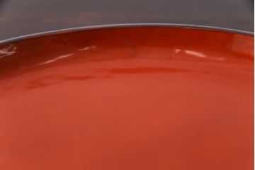 和製アンティーク　会津漆器　和の風情溢れる食卓におすすめの高台付き丸盆(丸膳)