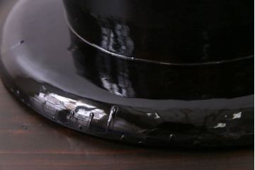 和製アンティーク　会津漆器　和の風情溢れる食卓におすすめの高台付き丸盆(丸膳)