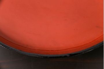 和製アンティーク　会津漆器　和の風情溢れる食卓におすすめの高台付き丸盆(丸膳)(1)