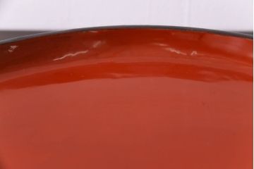和製アンティーク　会津漆器　和の風情溢れる食卓におすすめの高台付き丸盆(丸膳)(1)