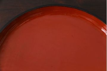 和製アンティーク　会津漆器　和の風情溢れる食卓におすすめの高台付き丸盆(丸膳)(1)