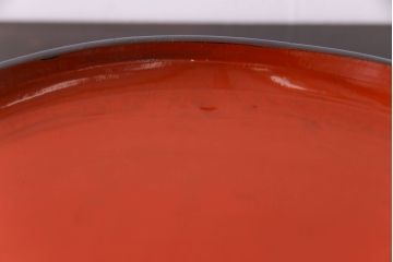 和製アンティーク　会津漆器　和の風情溢れる食卓におすすめの高台付き丸盆(丸膳)(2)