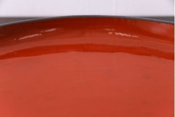 和製アンティーク　会津漆器　和の風情溢れる食卓におすすめの高台付き丸盆(丸膳)(2)