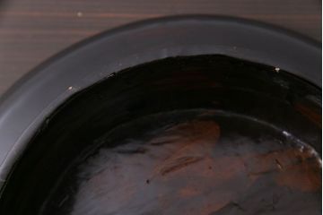 和製アンティーク　会津漆器　和の風情溢れる食卓におすすめの高台付き丸盆(丸膳)(3)