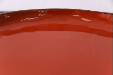 和製アンティーク　会津漆器　和の風情溢れる食卓におすすめの高台付き丸盆(丸膳)(3)