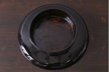 和製アンティーク　会津漆器　和の風情溢れる食卓におすすめの高台付き丸盆(丸膳)(3)