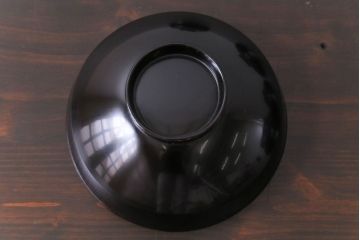 和製アンティーク　素朴な絵柄が個性的な木製椀5客