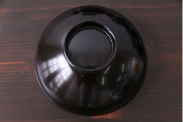 和製アンティーク　素朴な絵柄が個性的な木製椀5客(2)