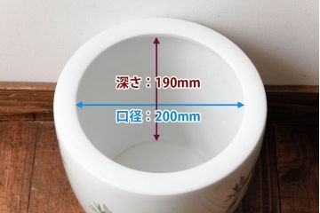 アンティーク雑貨　ノリタケ・則武(日陶) 　竹モチーフが和の風情を感じる火鉢(手あぶり、鉢カバー)