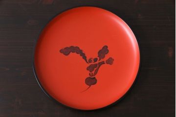 昭和初期　総本家ぬし勘　桑名の伝統工芸かぶら盆(漆器)