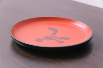 昭和初期　総本家ぬし勘　桑名の伝統工芸かぶら盆(漆器)(1)