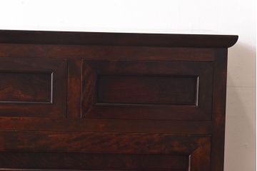 中古美品　松本民芸家具　直線的なデザインがスタイリッシュなF型整理タンス(チェスト)(定価約36万円)