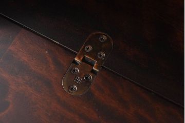 中古　北海道民芸家具　上品な雰囲気漂うビューローブックケース(ライティングビューロー、机、本箱、収納棚)(定価約49万円)(2)ア、椅子)(1)