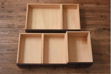 中古　北海道民芸家具　上品な雰囲気漂うビューローブックケース(ライティングビューロー、机、本箱、収納棚)(定価約49万円)(2)ア、椅子)(1)