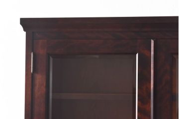 中古　北海道民芸家具　上品な雰囲気漂うビューローブックケース(ライティングビューロー、机、本箱、収納棚)(定価約49万円)(2)ア、椅子)(1)