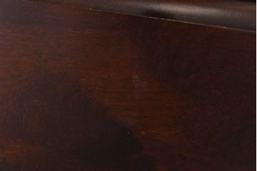 中古　北海道民芸家具　上品な雰囲気漂うビューローブックケース(ライティングビューロー、机、本箱、収納棚)(定価約49万円)(2)ア、椅子)(1)