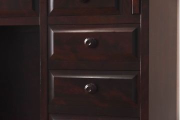 中古　北海道民芸家具　上品な雰囲気漂うビューローブックケース(ライティングビューロー、机、本箱、収納棚)(定価約49万円)(2)ア、椅子)(1)