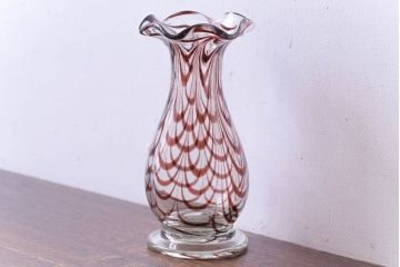 アンティーク雑貨　和製アンティーク　モダンでおしゃれな掻き上げ花瓶(マーブル)