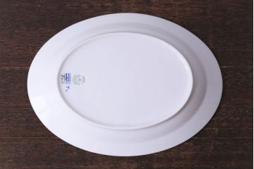 中古　ROYAL COPENHAGEN(ロイヤルコペンハーゲン)　ブルーフラワー　プレイン　オーバルプレート(皿、洋食器)(2級品)