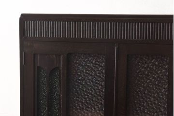 アンティーク家具　当時ものガラス入り　大正ロマンな味わいが魅力のブックケース(本箱、収納棚)