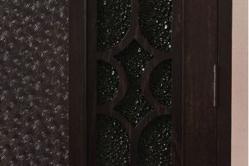 アンティーク家具　当時ものガラス入り　大正ロマンな味わいが魅力のブックケース(本箱、収納棚)