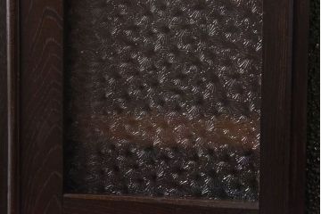 アンティーク家具　当時ものガラス入り　大正ロマンな味わいが魅力のブックケース(本箱、収納棚)