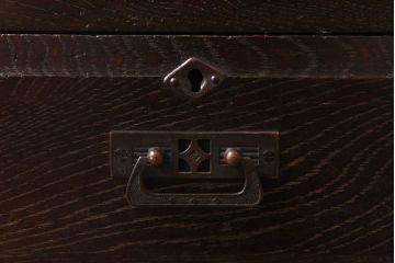 アンティーク家具　当時ものガラス入り　大正ロマンな味わいが魅力のブックケース(本箱、収納棚)