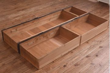 アンティーク家具　和製アンティーク　リメイク　黒漆塗り　シックな和モダンにおすすめのローボード(ローチェスト、引き出し)