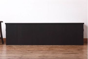 アンティーク家具　和製アンティーク　リメイク　黒漆塗り　シックな和モダンにおすすめのローボード(ローチェスト、引き出し)