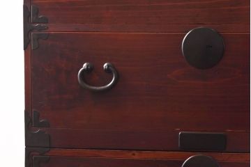 アンティーク家具　和製アンティーク　ヒノキ材　時を経た味わいが魅力の重ね箪笥(衣装箪笥、引き出し)(1)