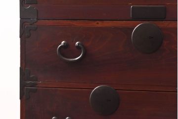 アンティーク家具　和製アンティーク　ヒノキ材　時を経た味わいが魅力の重ね箪笥(衣装箪笥、引き出し)(1)