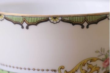 オールドノリタケ(則武・日陶)　ヤジロベー印　クラシックなカップ&ソーサー2客セット(洋食器)(1)