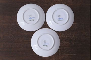 中古　ROYAL COPENHAGEN(ロイヤルコペンハーゲン)　ブルーフルーテッド　ハーフレース　ティーカップ&ソーサー3客セット
