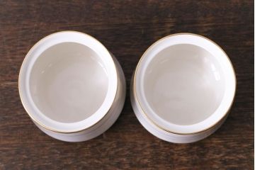 中古　ノリタケ(Noritake、則武)　リントン　高級感漂うシックなクリーマー・シュガーポット3点セット