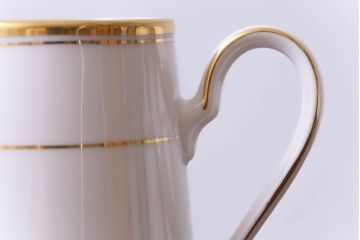 中古　ノリタケ(Noritake、則武)　リントン　高級感漂うシックなクリーマー・シュガーポット3点セット