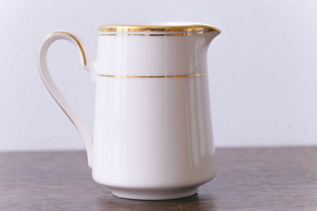 中古　ノリタケ(Noritake、則武)　リントン　高級感漂うシックなクリーマー・シュガーポット3点セット