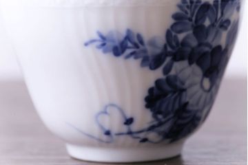 中古　ROYAL COPENHAGEN(ロイヤルコペンハーゲン)　ブルーフラワー　カーブ　コーヒーカップ&ソーサー(洋食器)2客セット