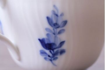 中古　ROYAL COPENHAGEN(ロイヤルコペンハーゲン)　ブルーフラワー　カーブ　コーヒーカップ&ソーサー(洋食器)2客セット